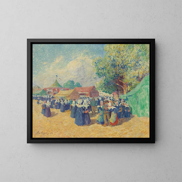 Fête foraine in Bretagna - Ferdinand du Puigaudeau — quadro incorniciato alla parete