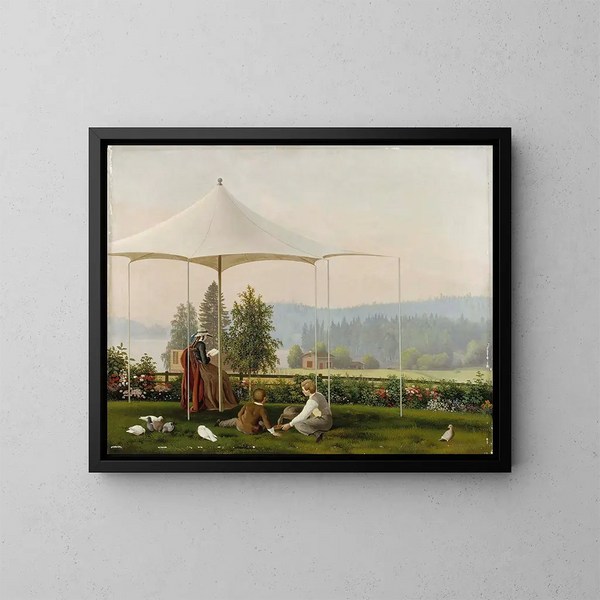 Nel giardino di Haminalahti - Ferdinand von Wright — quadro incorniciato alla parete