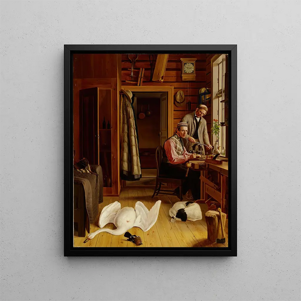 Interno dell'atelier Marieberg - Ferdinand von Wright — quadro incorniciato alla parete