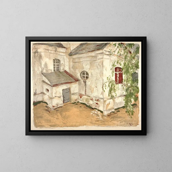Chiesa in Lituania - Ferdynand Ruszczyc — quadro incorniciato alla parete