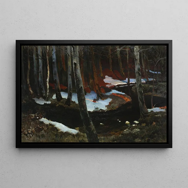 Ruisseau forestier - Ferdynand Ruszczyc — quadro incorniciato alla parete
