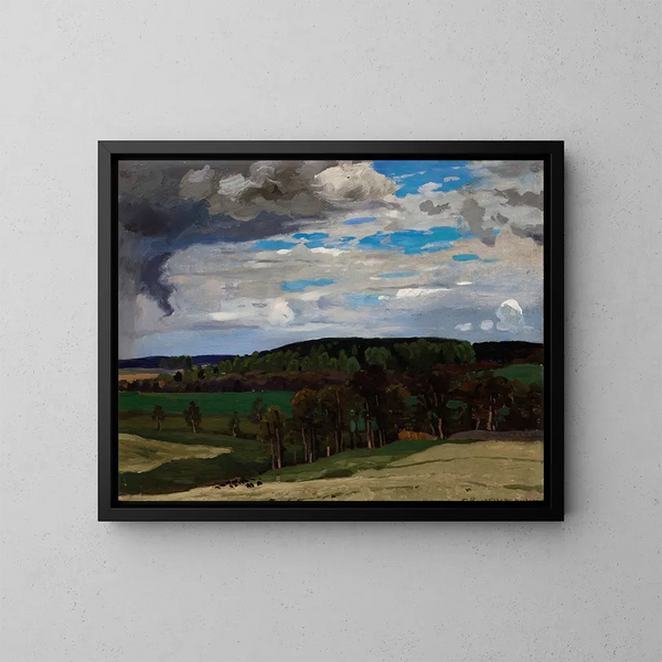Paesaggio con nuvole - Ferdynand Ruszczyc — quadro incorniciato alla parete