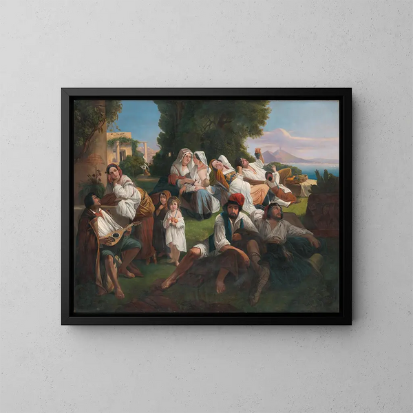 Dopo mezzogiorno di domenica vicino a Napoli - Ferenc Balassa — quadro incorniciato alla parete