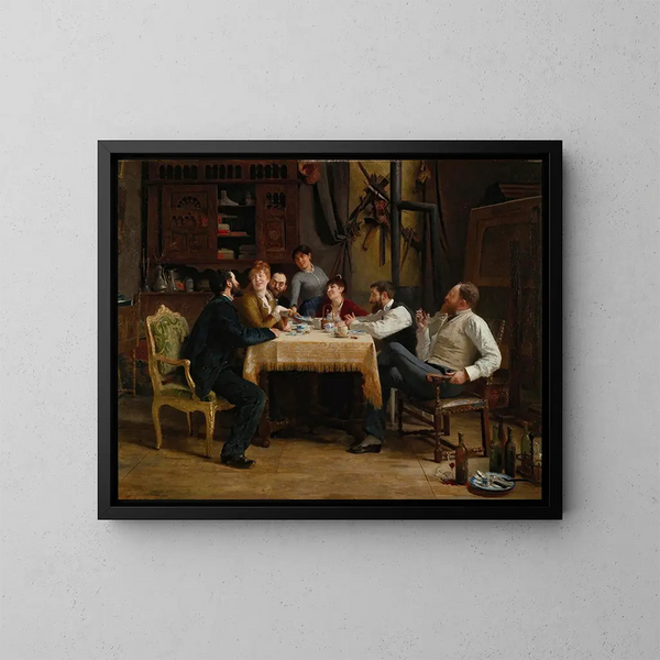 Un déjeuner entre amis - Fernand Cormon — quadro incorniciato alla parete