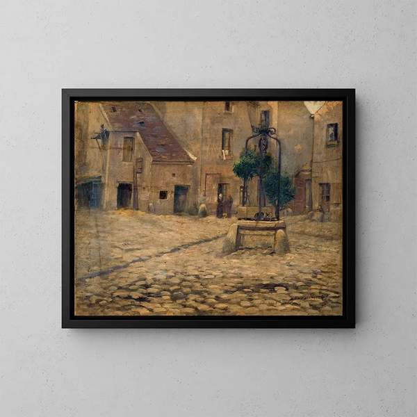 La corte dell'hotel Saint-Adrien, 264 rue Saint-Jacques - Fernand Maillaud — quadro incorniciato alla parete