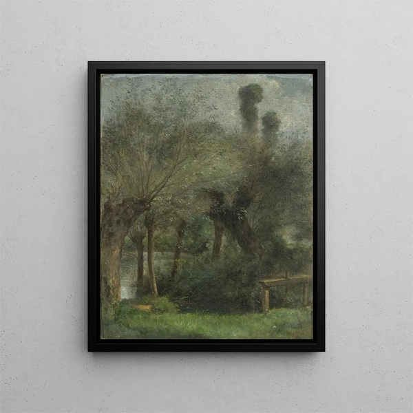 Stagno di Jouy-le-Comte vicino a l'Isle-Adam - Fernand Pelez — quadro incorniciato alla parete