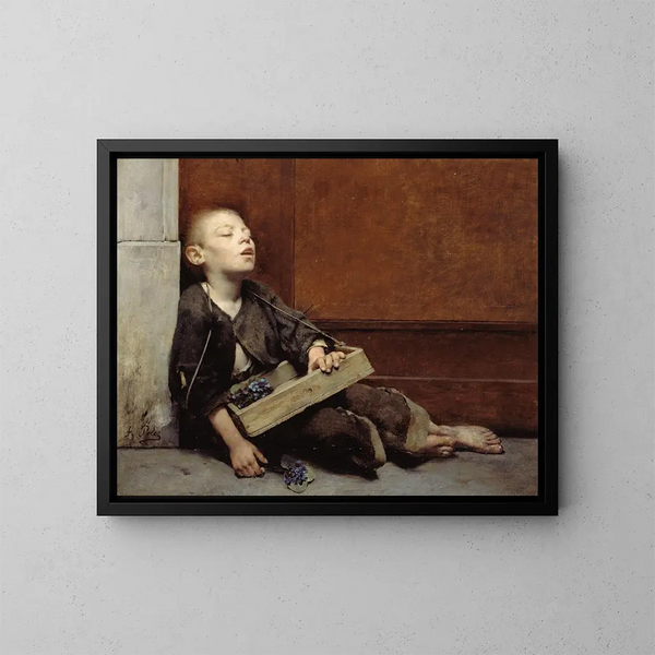 Un martire, il venditore di violette - Fernand Pelez — quadro incorniciato alla parete