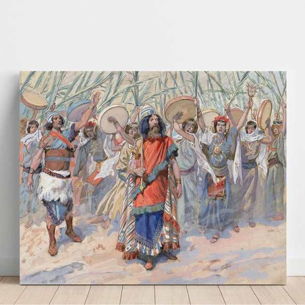 Riproduzione del dipinto Feste in onore di David - James Tissot