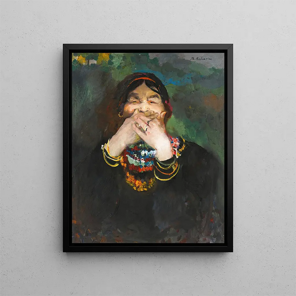 Baba che ride - Filipp Malyavin — quadro incorniciato alla parete
