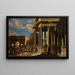 Caprice architettonico con una processione bacchica - Filippo Gagliardi — quadro incorniciato alla parete