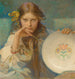 Fille con un piatto a motivo folkloristico - Alphonse Mucha — vista dell’opera