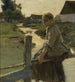 Fille vicino a un ruscello - Arthur Langhammer — vista dell’opera