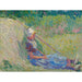 Riproduzione del dipinto Fille che si riposa contro una balla di fieno - Jan Toorop