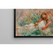Riproduzione del dipinto Bambina sdraiata sull'erba e giovane ragazza che sistema un mazzo di fiori - Pierre-Auguste Renoir