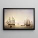 Calme piatto al largo di Halfway Rock - Fitz Henry Lane — quadro incorniciato alla parete