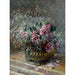 Riproduzione del dipinto Fiori in un Vaso (Rose e Nebbia) - Claude Monet
