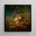 Fiori in un'Urna su un Soggiorno - Scuola francese — quadro incorniciato alla parete