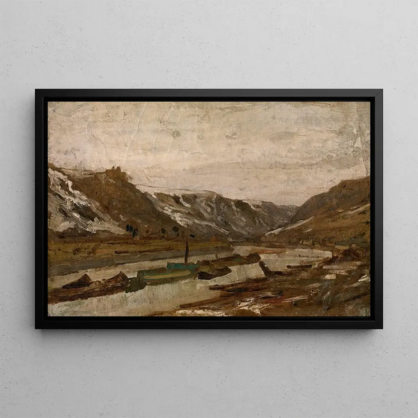 Péniches à Dinant - Félicien Rops — quadro incorniciato alla parete