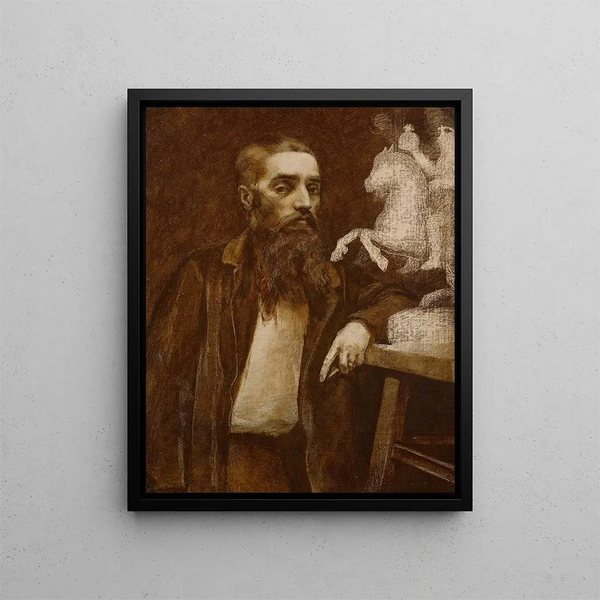 Ritratto dello scultore Armand Le Véel - Félix Bracquemond — quadro incorniciato alla parete