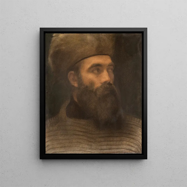 Ritratto presumibile di Henri Fantin-Latour - Félix Bracquemond — quadro incorniciato alla parete