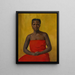 Ritratto di donna avvolta in rosso - Félix Vallotton — quadro incorniciato alla parete