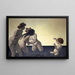 Tre donne e una bambina che gioca nell'acqua - Félix Vallotton — quadro incorniciato alla parete