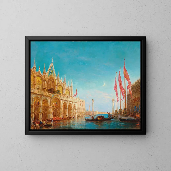 Aqua alta - Félix Ziem — quadro incorniciato alla parete