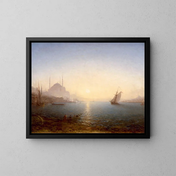 Costantinopoli, Santa Sofia al sole nascente - Félix Ziem — quadro incorniciato alla parete