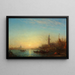 Tramonto sul molo degli Esclavons - Félix Ziem — quadro incorniciato alla parete
