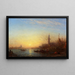Tramonto sul molo degli Esclavons a Venezia - Félix Ziem — quadro incorniciato alla parete