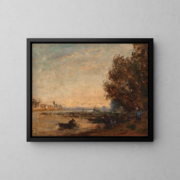 Crepuscolo - Félix Ziem — quadro incorniciato alla parete
