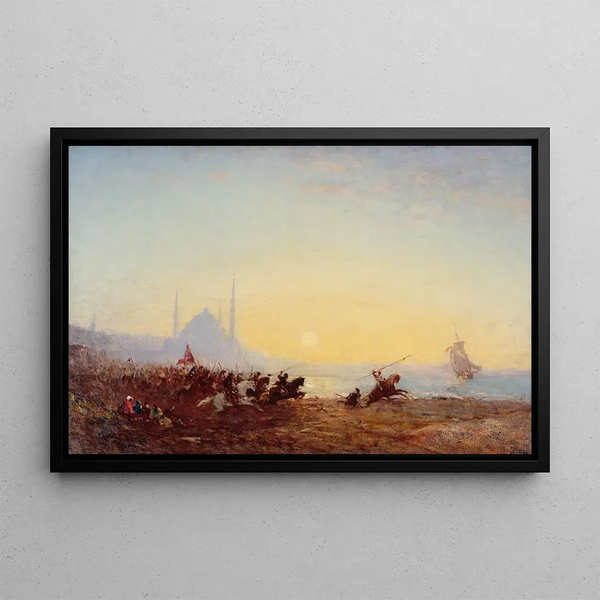 Fantasia Costantinopoli - Félix Ziem — quadro incorniciato alla parete