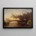 La Camargue Coucher de soleil - Félix Ziem — quadro incorniciato alla parete