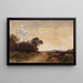 La Foresta di Fontainebleau nei dintorni di Barbizon - Félix Ziem — quadro incorniciato alla parete