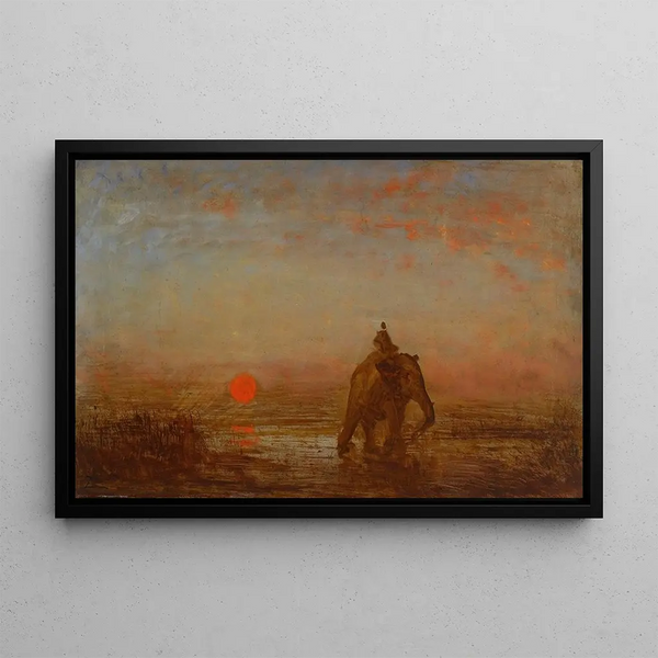 Elefante - Félix Ziem — quadro incorniciato alla parete