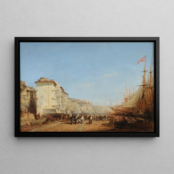 Marseille il Vieux-Port - Félix Ziem — quadro incorniciato alla parete