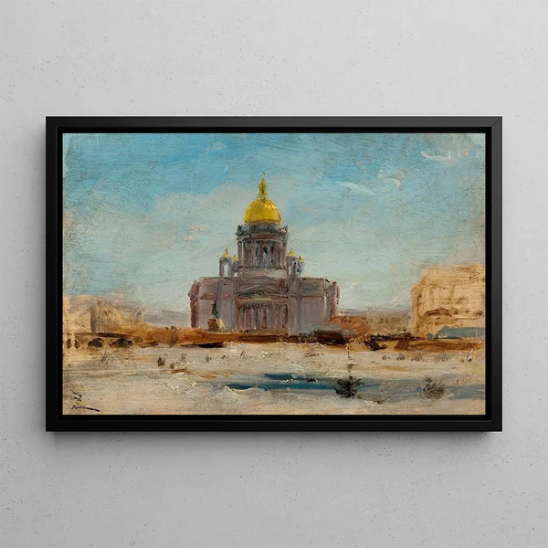 San Pietroburgo San Isaac - Félix Ziem — quadro incorniciato alla parete