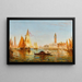 Venezia, gondole e velieri davanti al Palazzo Ducale e San Giorgio Maggiore - Félix Ziem — quadro incorniciato alla parete