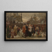 Un battesimo in Fiandra nel XVIII secolo, studio - Félix de Vigne — quadro incorniciato alla parete