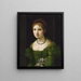 Ritratto di una giovane donna - Fiorentino XVI secolo — quadro incorniciato alla parete