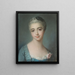 Ritratto di una giovane donna - Scuola di François Boucher — quadro incorniciato alla parete