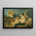 Nymphe seduta con flauti - Scuola di François Boucher — quadro incorniciato alla parete