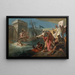 Horatius Coclès che difende Roma dagli Etruschi - Scuola di Giovanni Battista Tiepolo — quadro incorniciato alla parete