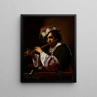 Follower Of Simon Vouet - Boy with a Flute.webp