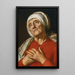 Ritratto di una donna in preghiera - Scuola di Abraham Bloemaert — quadro incorniciato alla parete