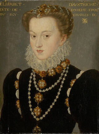 Follower of Franois Clouet - Portrait of Elizabeth of Austria Wife of King Charles IX of France.webp