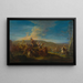 Una scena di battaglia - Scuola di Giuseppe Zais — quadro incorniciato alla parete