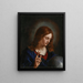Salvatore del mondo - Scuola di Guercino — quadro incorniciato alla parete