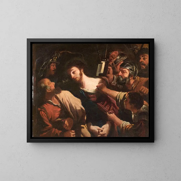 La Trahison du Christ - Scuola di Guercino — quadro incorniciato alla parete