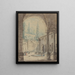 Cour de la Villa Pliniana - École de Hubert Robert — quadro incorniciato alla parete